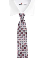 Abstract Print Silk Tie