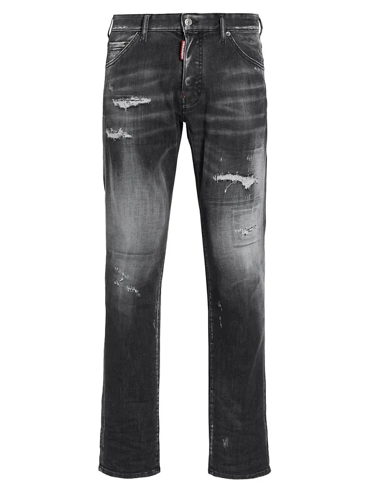 Cool Guy Black Slash Five-Pocket Jeans