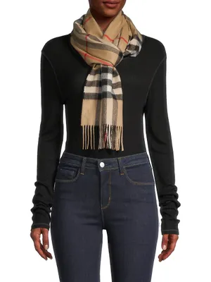 Cashmere Check Scarf