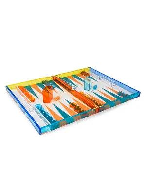 Multicolor Acrylic Backgammon Set