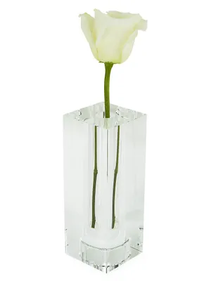 Clear Crystal Bud Vase & Votive Holder