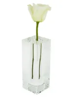 Clear Crystal Bud Vase & Votive Holder