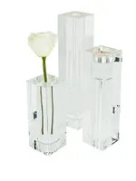 Clear Crystal Bud Vase & Votive Holder