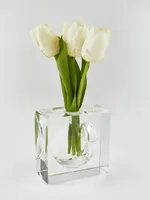 Crystal Square Bubble Vase