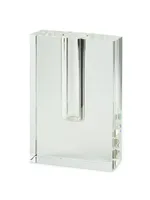 Clear Crystal Flat Rectangular Bud Vase