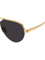 Santos Evolution 60MM 24K Gold-Plated Navigator Sunglasses