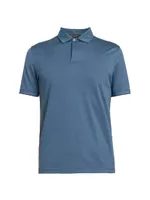 Cotton & Silk Piqué Polo Shirt