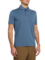 Cotton & Silk Piqué Polo Shirt