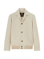 Cotton & Linen-Blend Bomber Jacket