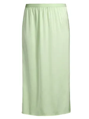 Aimee Satin Midi-Skirt