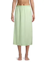 Aimee Satin Midi-Skirt