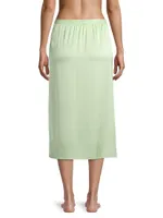 Aimee Satin Midi-Skirt