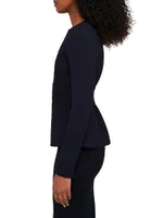 Curved Crepe Jacket