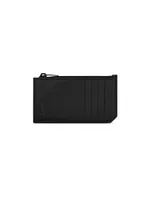Tiny Cassandre Fragments Zip Card Case In Matte Leather