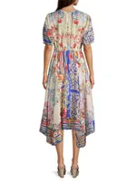 Wild Shimeka Silk Midi-Dress