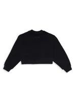 Little Girl's & Cropped Crewneck Sweatshirt