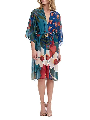 Botanical Garden Kimono Cover-Up