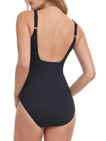 Onyx Stripe One-Piece Swimsuit