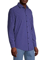 Leeward Grid Button-Front Shirt