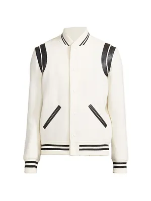 Banded Teddy Varsity Jacket