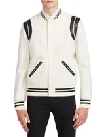 Banded Teddy Varsity Jacket