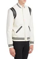 Banded Teddy Varsity Jacket