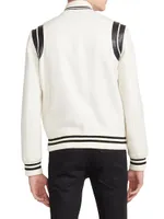 Banded Teddy Varsity Jacket