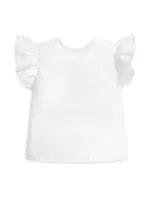 Little Girl's & Back-Bow Cotton Blouse