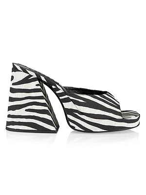 Slice Zebra Platform Slide-On Sandals