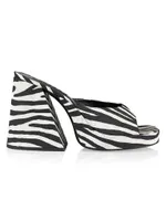 Slice Zebra Platform Slide-On Sandals