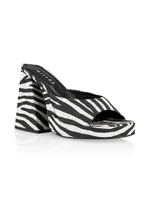 Slice Zebra Platform Slide-On Sandals