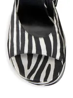 Slice Zebra Platform Slide-On Sandals