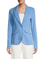 Aurora Rounded-Hem Blazer