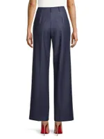 Aluda Wide-Leg Tailored Pants