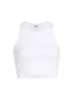 Kelly Cotton Racerback Crop Tank