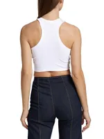 Kelly Cotton Racerback Crop Tank