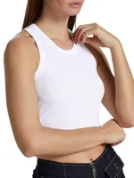 Kelly Cotton Racerback Crop Tank