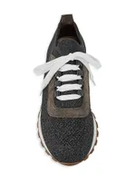 Metallic Knit Runner Sneakers