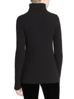 Ribbed Virgin Wool Turtleneck