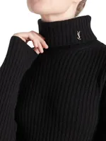 Ribbed Virgin Wool Turtleneck