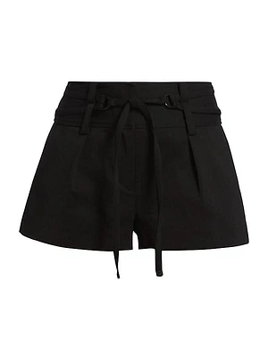 Daria Cotton-Blend Tie-Waist Shorts