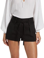 Daria Cotton-Blend Tie-Waist Shorts