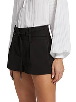 Daria Cotton-Blend Tie-Waist Shorts