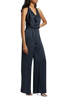 Harriet Satin Halter Jumpsuit