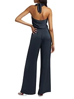 Harriet Satin Halter Jumpsuit