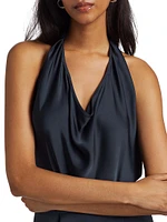 Harriet Satin Halter Jumpsuit