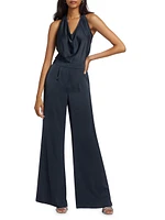 Harriet Satin Halter Jumpsuit