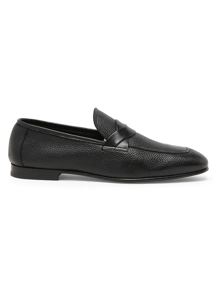 Leather Grain Loafers