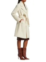 Belted Bouclé-Knit Coat