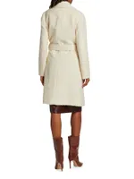 Belted Bouclé-Knit Coat